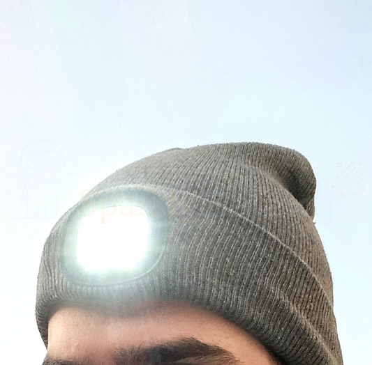 High Powered Ultra Bright 4LED Headlamp Beanie